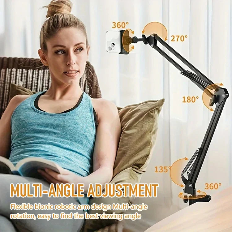 360° Rotating Long Arm Phone Holder with Clamp