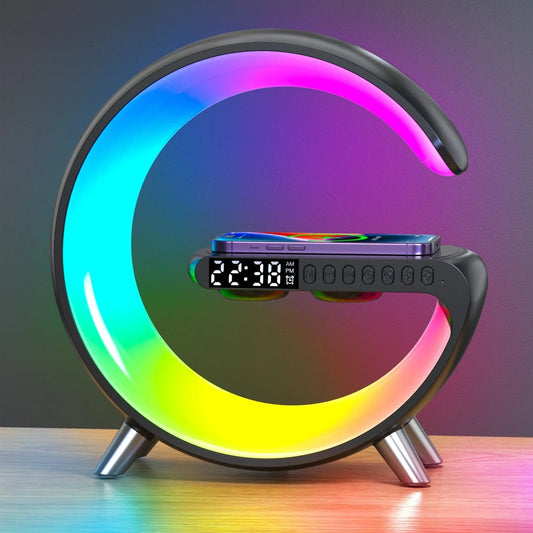 Smart Mood Lamp with Wireless Charging & Alarm