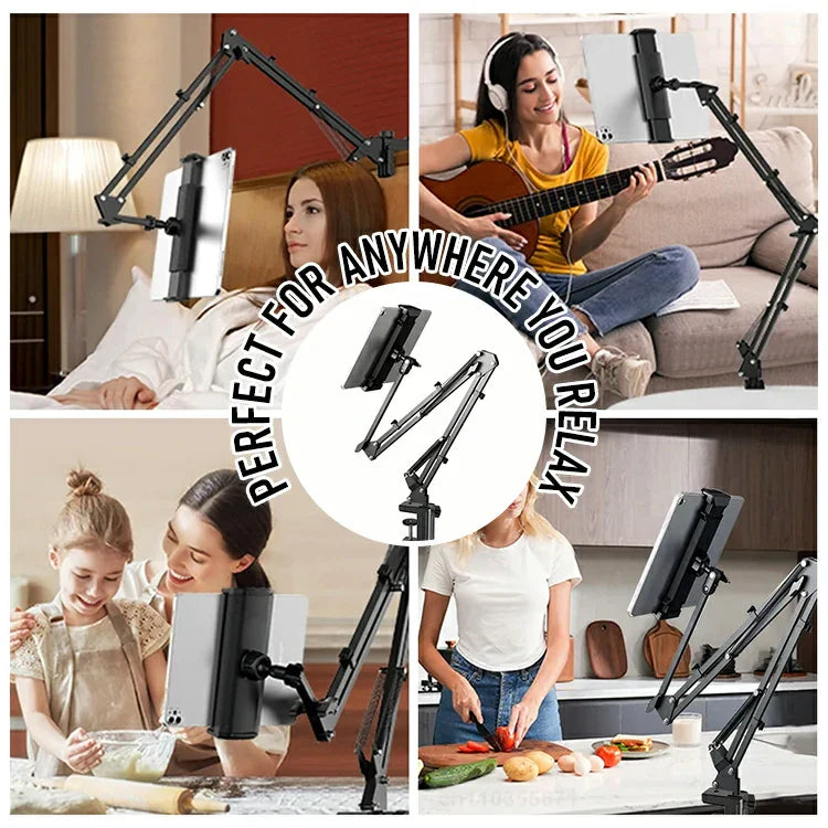 360° Rotating Long Arm Phone Holder with Clamp